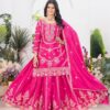 Rani Pink Chinon Silk Embroider Lace Work Salwar Suit | Jump Suits, Salwar suit, Casual Suits, Creative suits, Designer Suits, Palazzo Suits, Party Wear Suits, Patiala Suits, Straight Suits