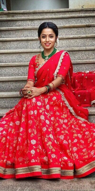 Red Banarasi Jacquard Silk Sequence Work Lehenga Choli | Lehenga, Bollywood Lehenga, Creative Lehenga, Designer Lehenga, Embroidered Lehenga, Party Wear Lehenga