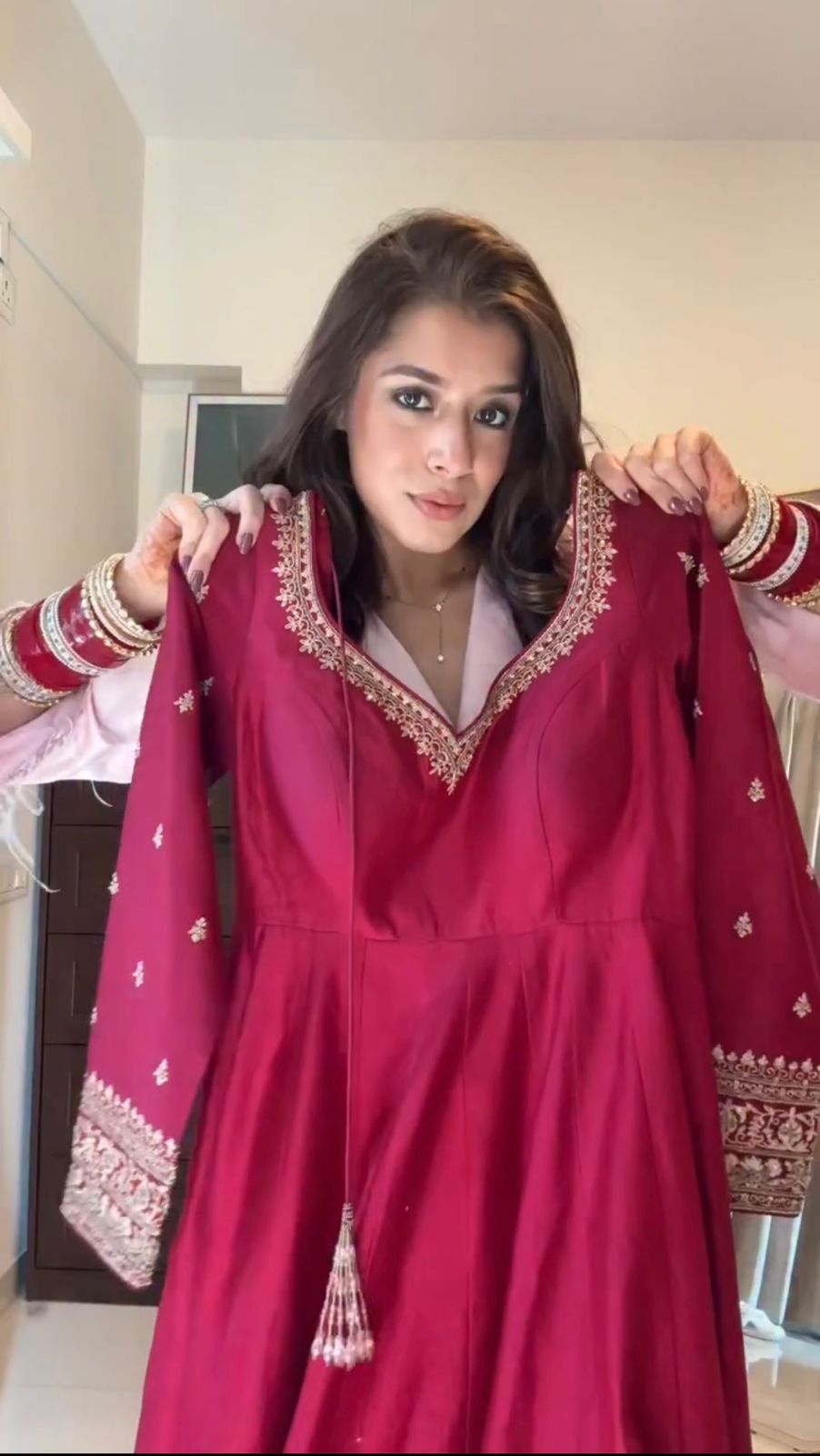 Red Chinon Silk Lace Work Digital Print Gown | Gowns, Bollywood Gowns, Creative Gowns, Designer Gowns, Embroidered Gowns, Party Wear Gowns