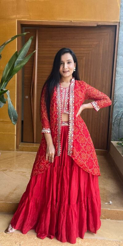 Red Chinon Thread Embroidery Work Lehenga Choli | Lehenga, Bollywood Lehenga, Creative Lehenga, Designer Lehenga, Embroidered Lehenga, Party Wear Lehenga