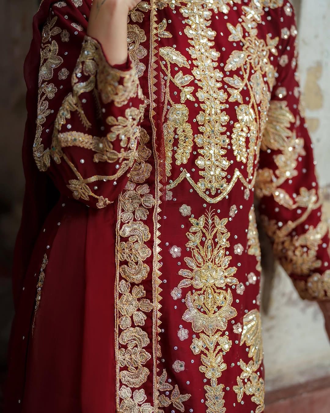 Red Faux Georgette Chain Sequence Work Salwar Suit | Jump Suits, Tops & Bottoms, Track Suits, Salwar suit, Casual Suits, Creative suits, Designer Suits, Palazzo Suits, Party Wear Suits, Patiala Suits, Straight Suits, Trendy Wear