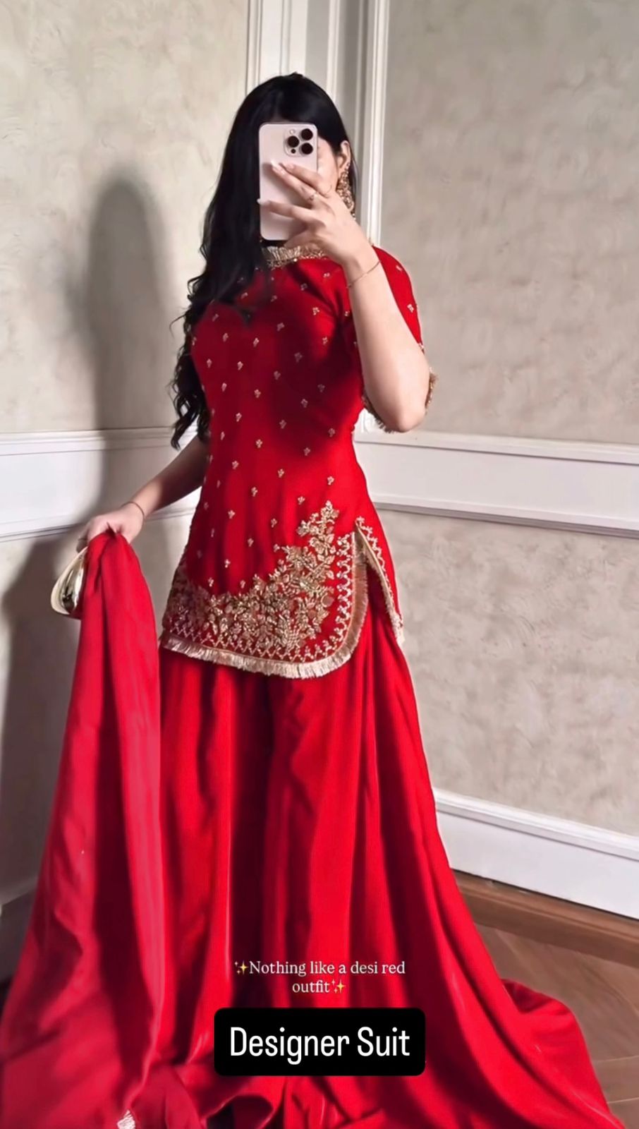 Red Faux Georgette Embroider Work Salwar Suit | Jump Suits, Salwar suit, Casual Suits, Creative suits, Designer Suits, Palazzo Suits, Party Wear Suits, Patiala Suits, Straight Suits