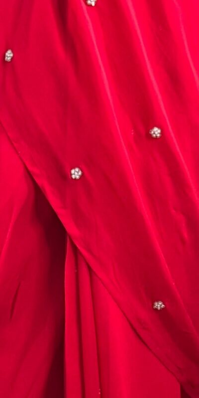 Red Faux Georgette Mirror Embroidery Work Saree | Sarees, Bollywood Sarees, Creative Sarees, Designer Sarees, Embroidered Sarees, Ethnic Saree, Modern Digital sarees, Party Wear Sarees