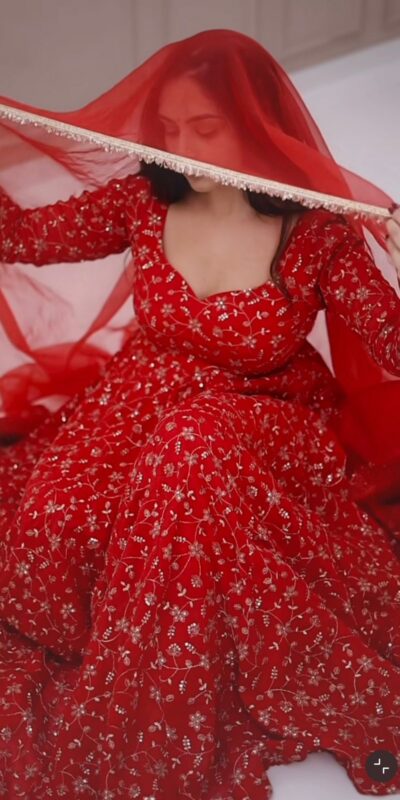 Red Georgette With Embroidery Sequence Gown | Gowns, Bollywood Gowns, Creative Gowns, Designer Gowns, Embroidered Gowns, Party Wear Gowns