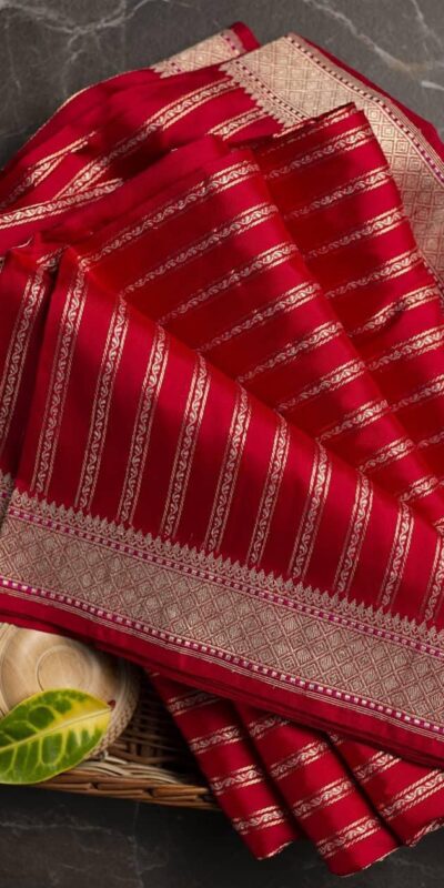 Red Lichi Silk On All Over Border Saree | Sarees, Bollywood Sarees, Creative Sarees, Designer Sarees, Embroidered Sarees, Ethnic Saree, Modern Digital sarees, Party Wear Sarees