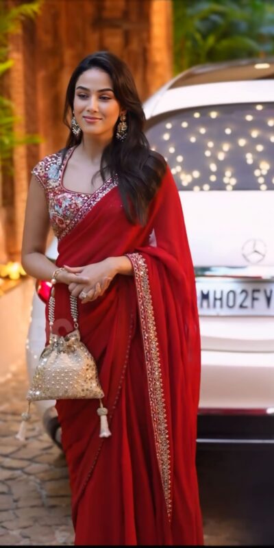Red Rangoli Silk Lace Embroidery Work Saree | Sarees, Bollywood Sarees, Creative Sarees, Designer Sarees, Embroidered Sarees, Ethnic Saree, Modern Digital sarees, Party Wear Sarees