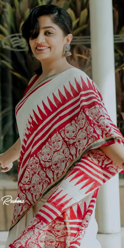 Red Soft Cotton Lace Work Digital Print Saree | Sarees, Bollywood Sarees, Creative Sarees, Designer Sarees, Embroidered Sarees, Ethnic Saree, Modern Digital sarees, Party Wear Sarees