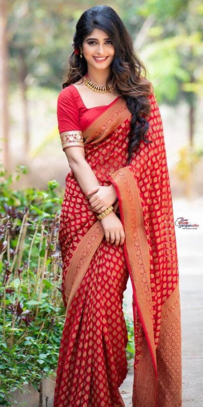 Red Soft Lichi Silk Jacquard Work Saree | Sarees, Bollywood Sarees, Creative Sarees, Designer Sarees, Embroidered Sarees, Ethnic Saree, Modern Digital sarees, Party Wear Sarees