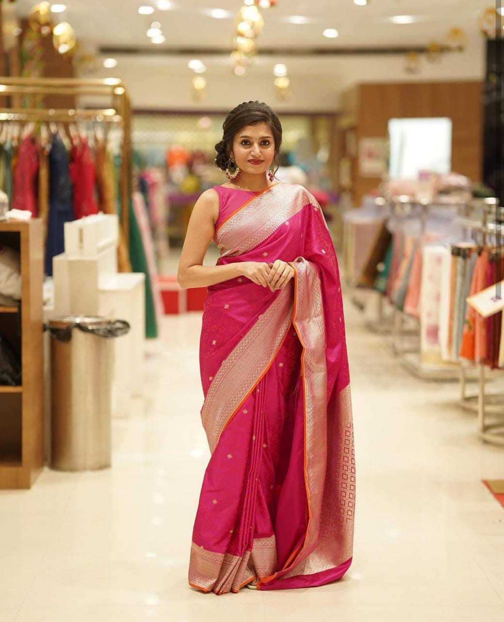 Red Soft Lichi Silk On All Over Border Saree | Sarees, Bollywood Sarees, Creative Sarees, Designer Sarees, Embroidered Sarees, Ethnic Saree, Modern Digital sarees, Party Wear Sarees