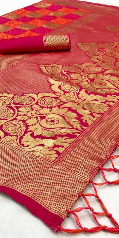 Red Soft Lichi Silk Saree | Sarees, Bollywood Sarees, Creative Sarees, Designer Sarees, Embroidered Sarees, Ethnic Saree, Modern Digital sarees, Party Wear Sarees