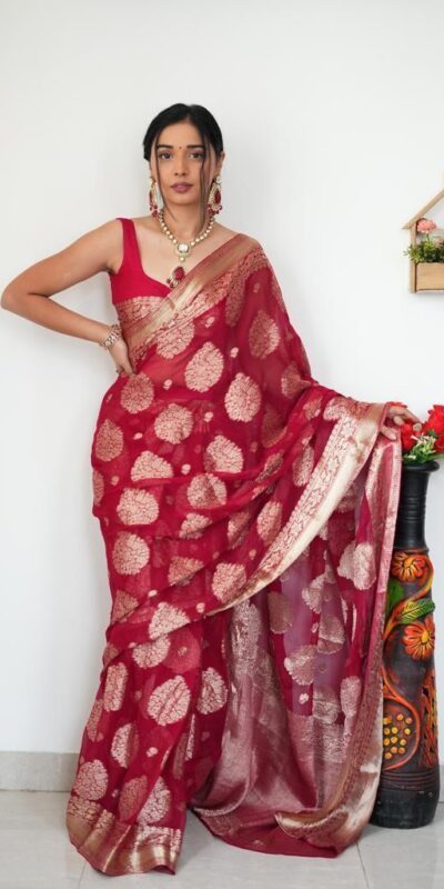 Red Soft Lilan Slab Attractive Charm full Saree | Sarees, Bollywood Sarees, Creative Sarees, Designer Sarees, Embroidered Sarees, Ethnic Saree, Modern Digital sarees, Party Wear Sarees