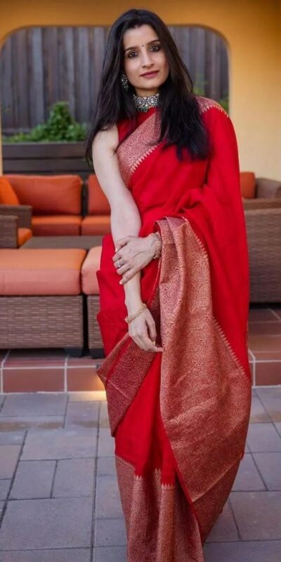 Red Soft Litchi Silk Jacquard Work Saree | Sarees, Bollywood Sarees, Creative Sarees, Designer Sarees, Embroidered Sarees, Ethnic Saree, Modern Digital sarees, Party Wear Sarees