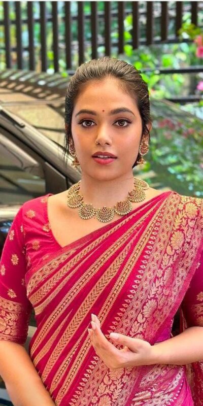 Red Soft Litchi Silk On All Over Saree | Sarees, Bollywood Sarees, Creative Sarees, Designer Sarees, Embroidered Sarees, Ethnic Saree, Modern Digital sarees, Party Wear Sarees