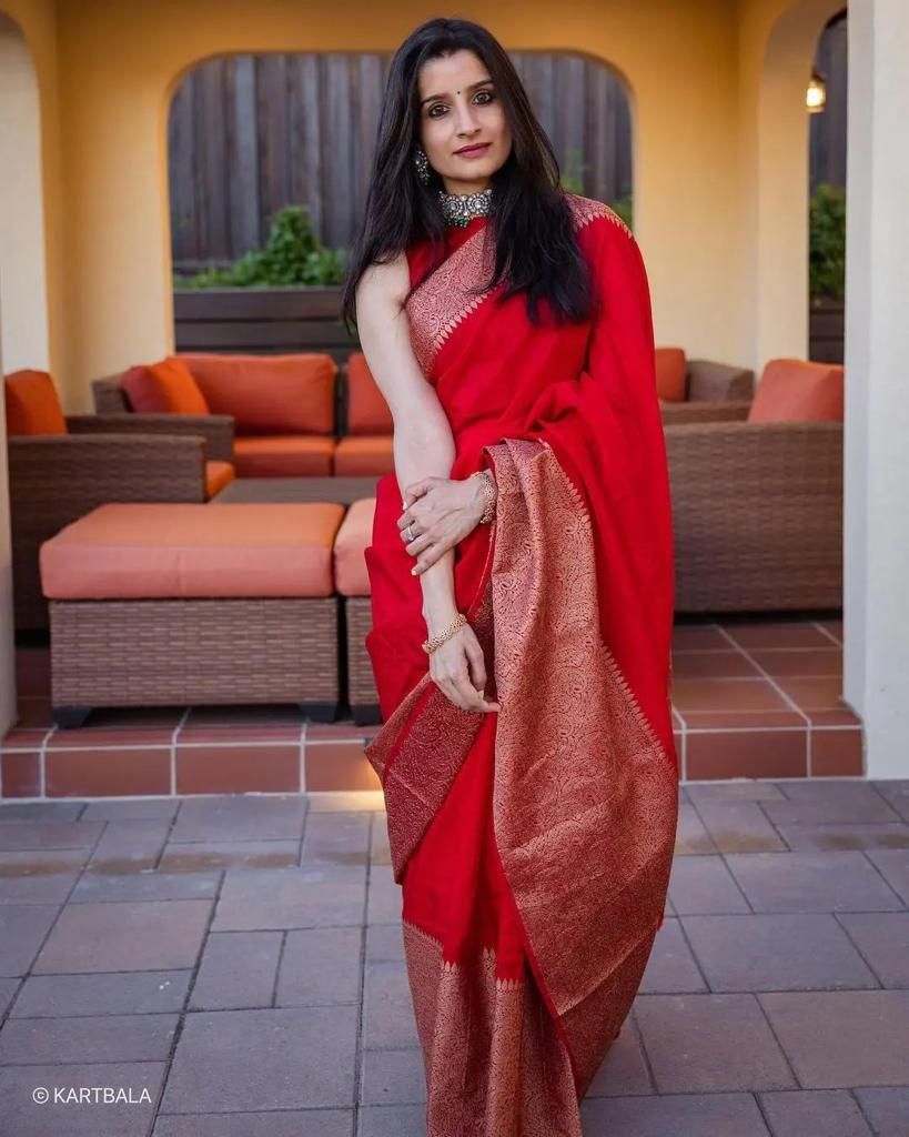 Red Soft Silk Cloth Jacquard All Over Saree | Sarees, Bollywood Sarees, Creative Sarees, Designer Sarees, Embroidered Sarees, Ethnic Saree, Modern Digital sarees, Party Wear Sarees