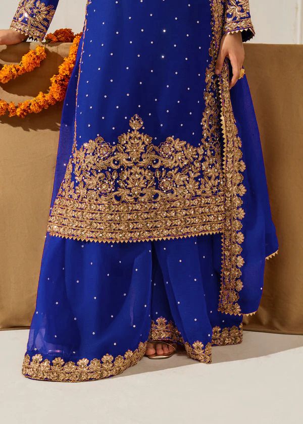 Royal Blue Faux Georgette Lace Work Salwar Suit | Jump Suits, Salwar suit, Casual Suits, Creative suits, Designer Suits, Palazzo Suits, Party Wear Suits, Patiala Suits, Straight Suits