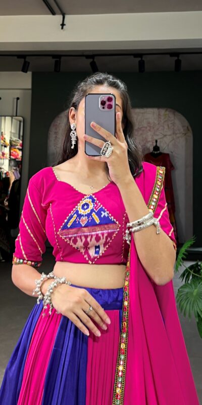 Royal Blue Rayon Printed Silk Work Lehenga Choli | Lehenga, Bollywood Lehenga, Creative Lehenga, Designer Lehenga, Embroidered Lehenga, Party Wear Lehenga