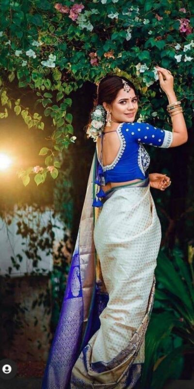 Royal Blue Soft Lichi Silk Lace Work Saree | Sarees, Bollywood Sarees, Creative Sarees, Designer Sarees, Embroidered Sarees, Ethnic Saree, Modern Digital sarees, Party Wear Sarees