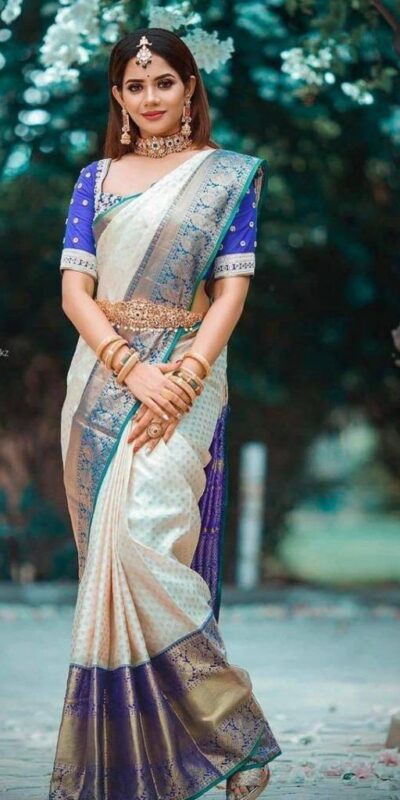 Royal Blue Soft Lichi Silk Lace Work Saree | Sarees, Bollywood Sarees, Creative Sarees, Designer Sarees, Embroidered Sarees, Ethnic Saree, Modern Digital sarees, Party Wear Sarees