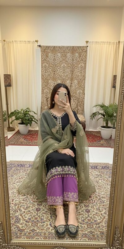 Shiny Black Roman Silk Sequence Work Salwar Suit | Jump Suits, Salwar suit, Casual Suits, Creative suits, Designer Suits, Palazzo Suits, Party Wear Suits, Patiala Suits, Straight Suits