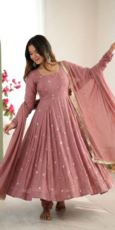 Shiny Peach Roman Silk Embroidery Work Salwar Suit | Jump Suits, Salwar suit, Casual Suits, Creative suits, Designer Suits, Palazzo Suits, Party Wear Suits, Patiala Suits, Straight Suits