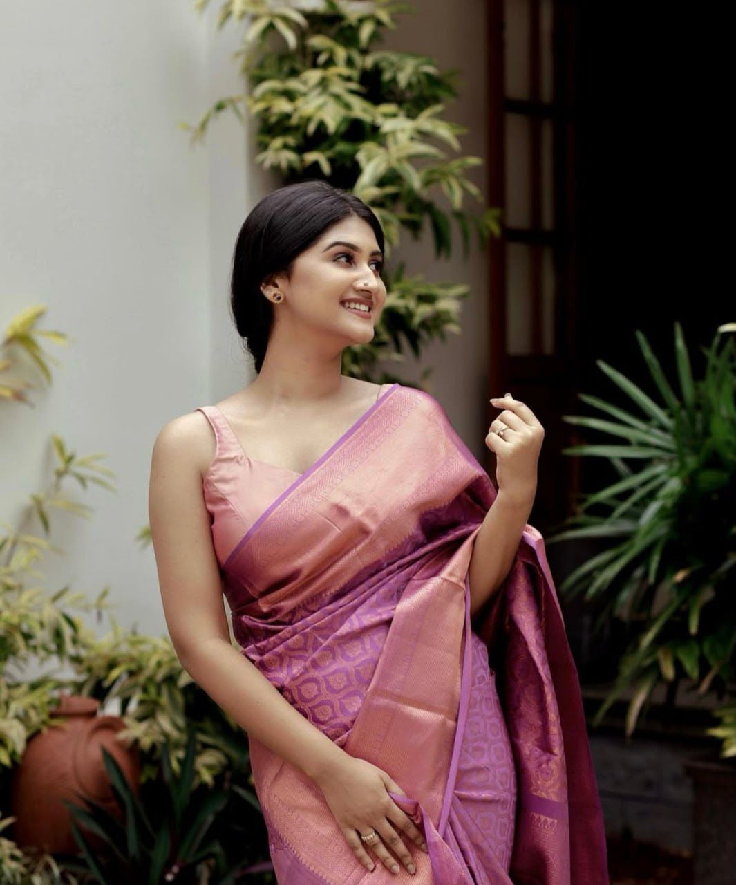 KPR 301 Pink in Soft Lichi Silk Jacquard Work Designer Work Saree . Exclusive Offer ₹1349. Delivery 4-6 Working Days. Shop now. | Sarees, Bollywood Sarees, Creative Sarees, Designer Sarees, Embroidered Sarees, Ethnic Saree, Modern Digital sarees, Party Wear Sarees