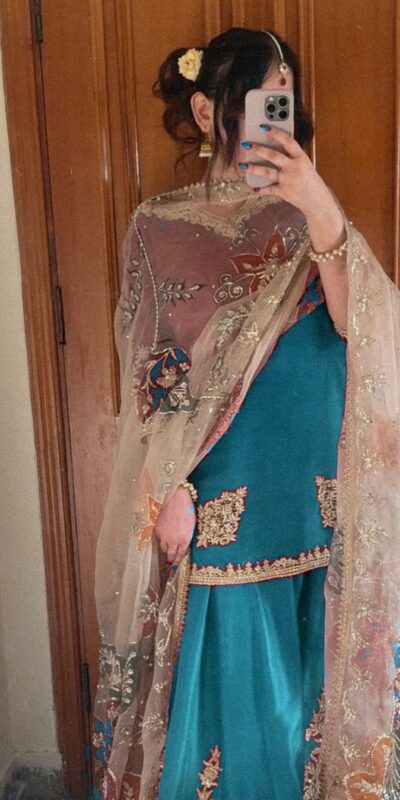 Sky Blue Chinnon Silk With Embroidery Work Sharara Suit | Jump Suits, Salwar suit, Casual Suits, Creative suits, Designer Suits, Palazzo Suits, Party Wear Suits, Patiala Suits, Straight Suits