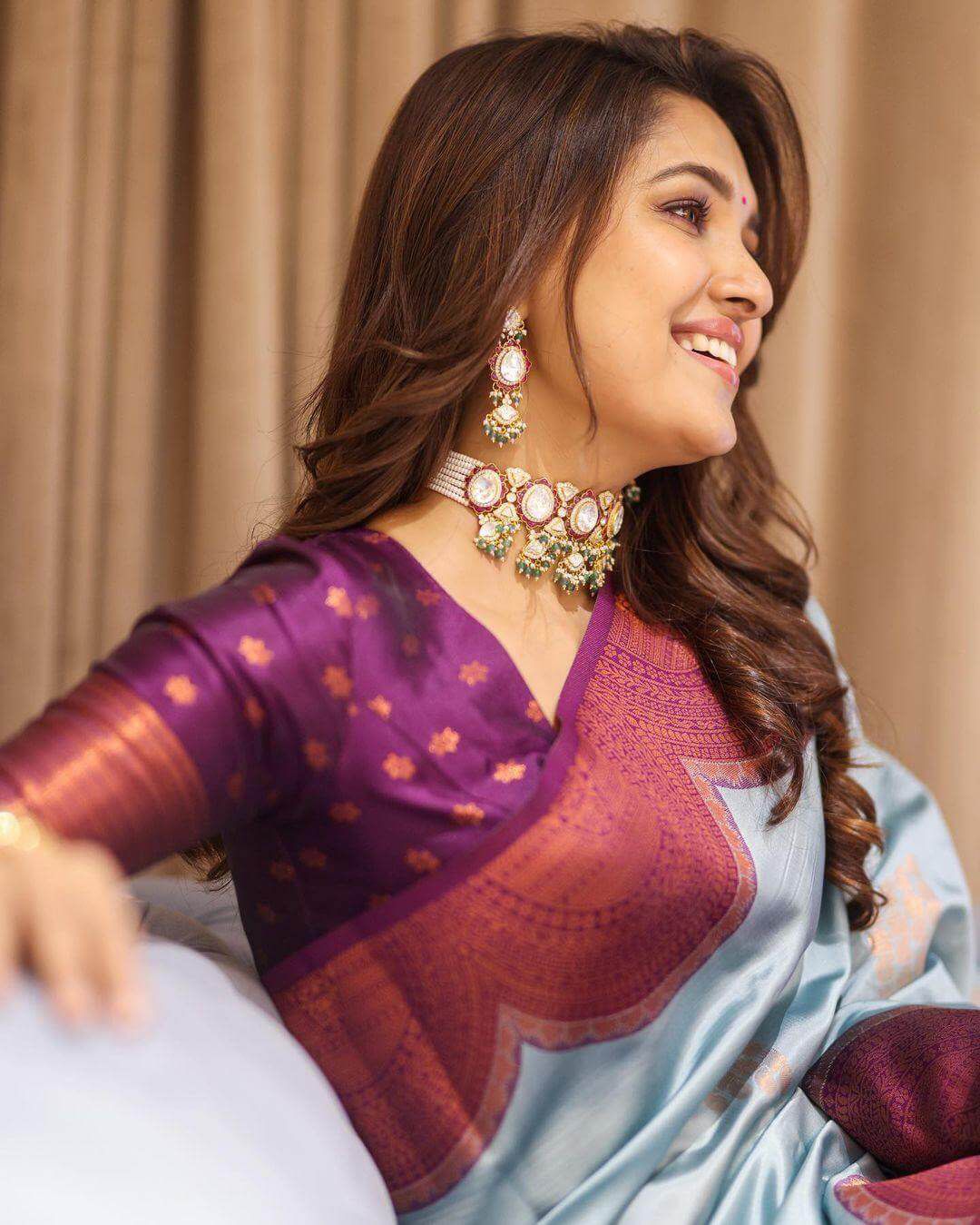 Sky Blue Lichi Silk Jacquard Work Saree | Sarees, Bollywood Sarees, Creative Sarees, Designer Sarees, Embroidered Sarees, Ethnic Saree, Modern Digital sarees, Party Wear Sarees