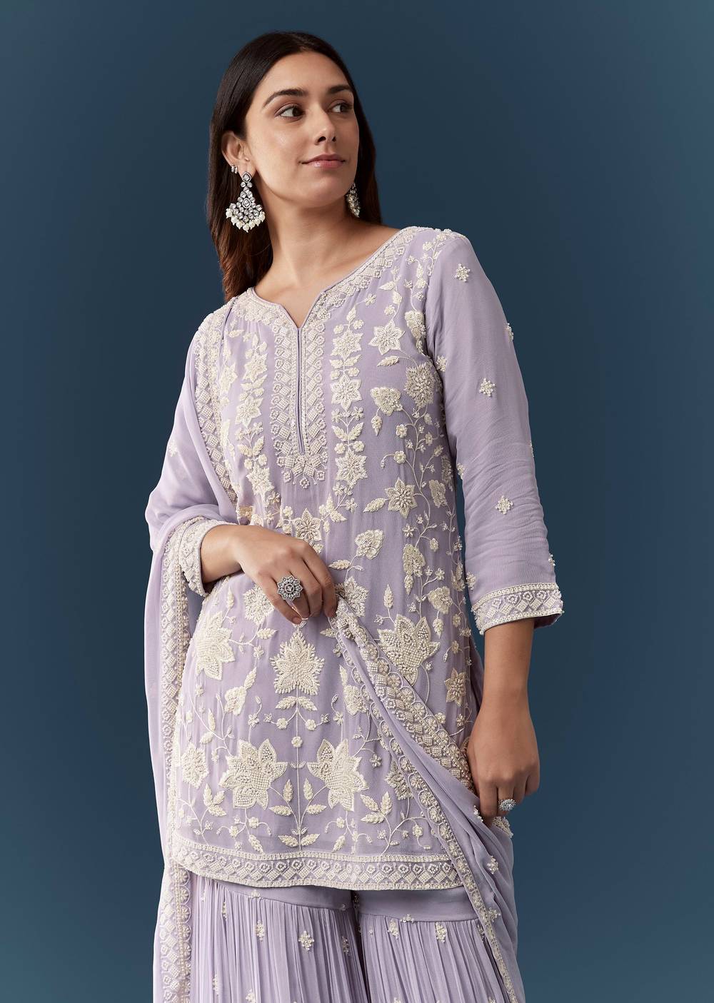 FC 727 Lavender Chiffon Georgette Salwar Suit. Perfect for Wedding, Party, Baby Shower, Pooja, Temple Visit – Grab it for ₹2599. Delivery 4-6 Work | Jump Suits, Salwar suit, Casual Suits, Creative suits, Designer Suits, Palazzo Suits, Party Wear Suits, Patiala Suits, Straight Suits