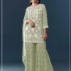 FC 727 Pista Chiffon Georgette Salwar Suit. Perfect for Wedding, Party, Baby Shower, Pooja, Temple Visit – Grab it for ₹2599. Delivery 4-6 Work | Jump Suits, Salwar suit, Casual Suits, Creative suits, Designer Suits, Palazzo Suits, Party Wear Suits, Patiala Suits, Straight Suits