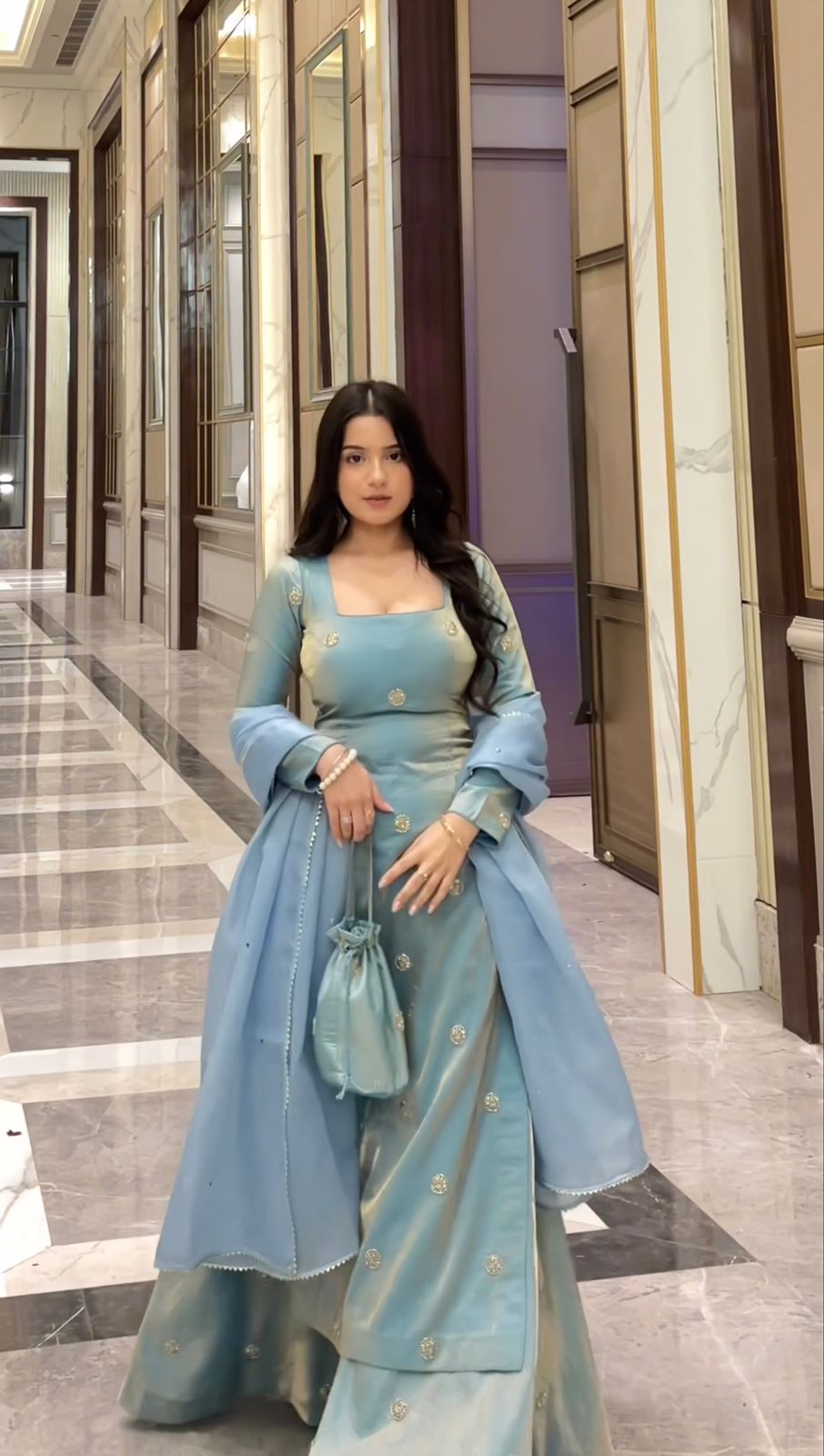 Special Sky Blue Fandy Silk Sequence Work Salwar Suit | Jump Suits, Salwar suit, Casual Suits, Creative suits, Designer Suits, Palazzo Suits, Party Wear Suits, Patiala Suits, Straight Suits