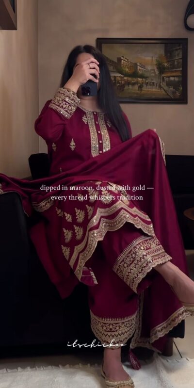 Super Maroon Natural Crap Embroider Work Salwar Suit | Jump Suits, Salwar suit, Casual Suits, Creative suits, Designer Suits, Palazzo Suits, Party Wear Suits, Patiala Suits, Straight Suits