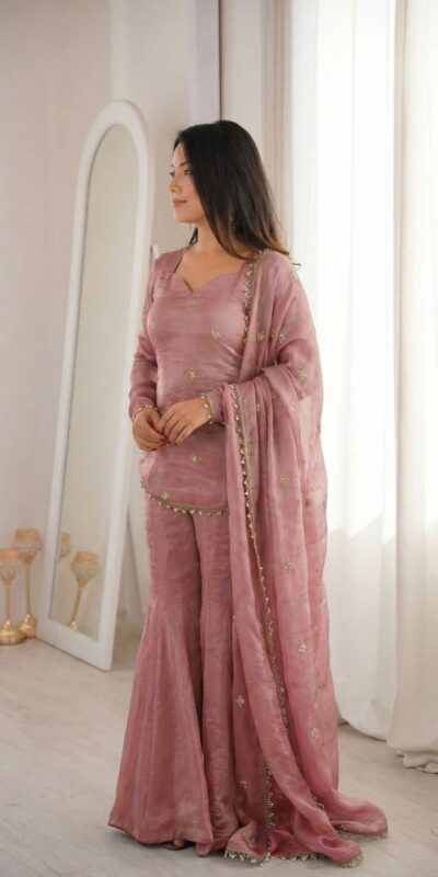 Super Peach Fendy Silk Embroidery Lace Work Salwar Suit | Jump Suits, Salwar suit, Casual Suits, Creative suits, Designer Suits, Palazzo Suits, Party Wear Suits, Patiala Suits, Straight Suits