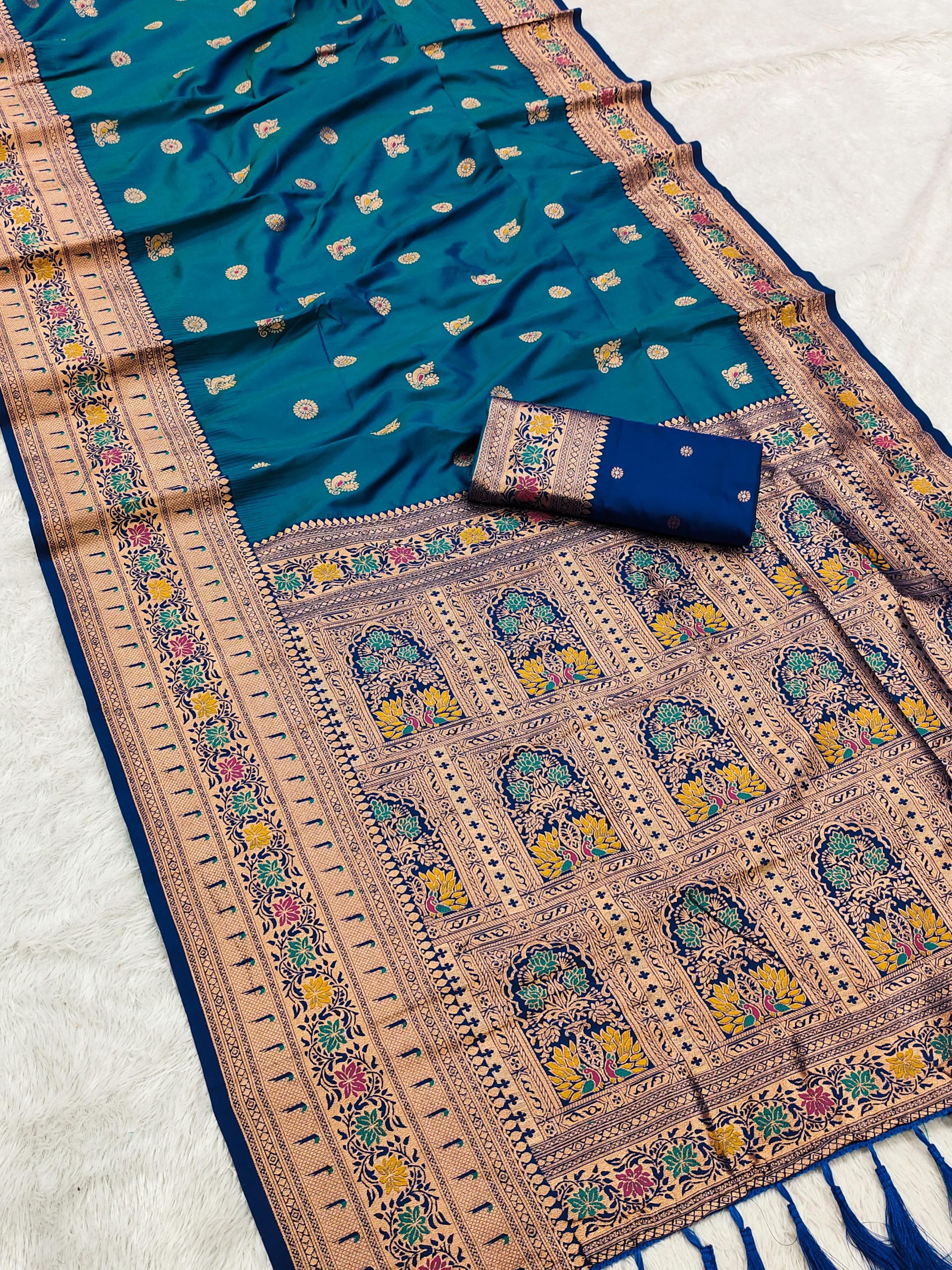 Teal Banarasi Silk Zari Work Saree | Sarees, Bollywood Sarees, Creative Sarees, Designer Sarees, Embroidered Sarees, Ethnic Saree, Modern Digital sarees, Party Wear Sarees