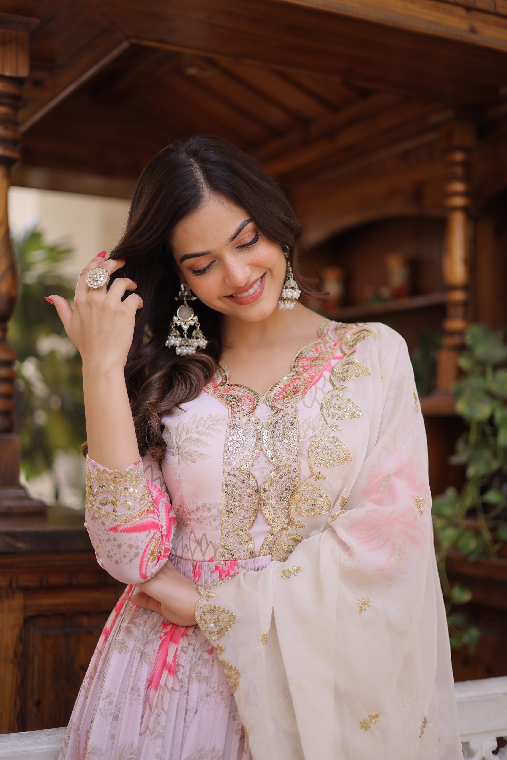 KA 1243 CreamColor Russian Silk Gown with Zari Work & Embroidery Work. Now at just ₹2499. Delivery 4-6 Working Days. Shop now. | Gowns, Bollywood Gowns, Creative Gowns, Designer Gowns, Embroidered Gowns, Party Wear Gowns