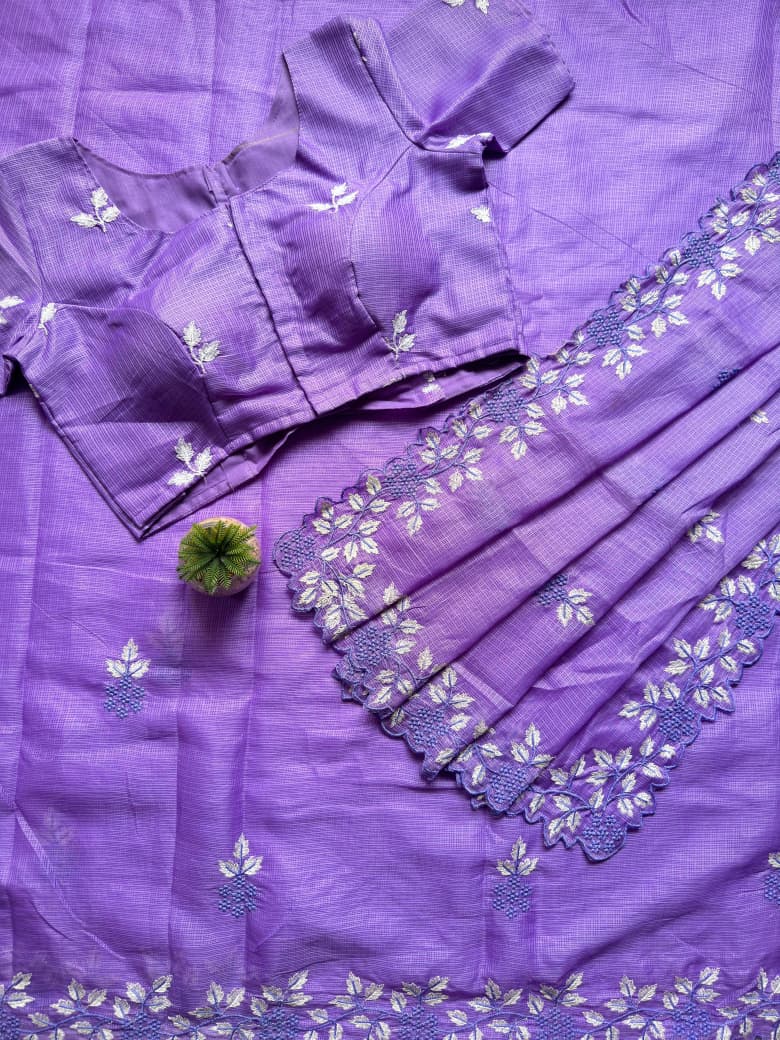 Violet Kota Doriya Thread Work Saree | Sarees, Bollywood Sarees, Creative Sarees, Designer Sarees, Embroidered Sarees, Ethnic Saree, Modern Digital sarees, Party Wear Sarees