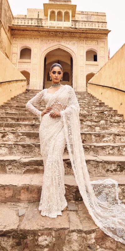 White Butterfly Net With Sequins Work Saree | Sarees, Bollywood Sarees, Creative Sarees, Designer Sarees, Embroidered Sarees, Ethnic Saree, Modern Digital sarees, Party Wear Sarees