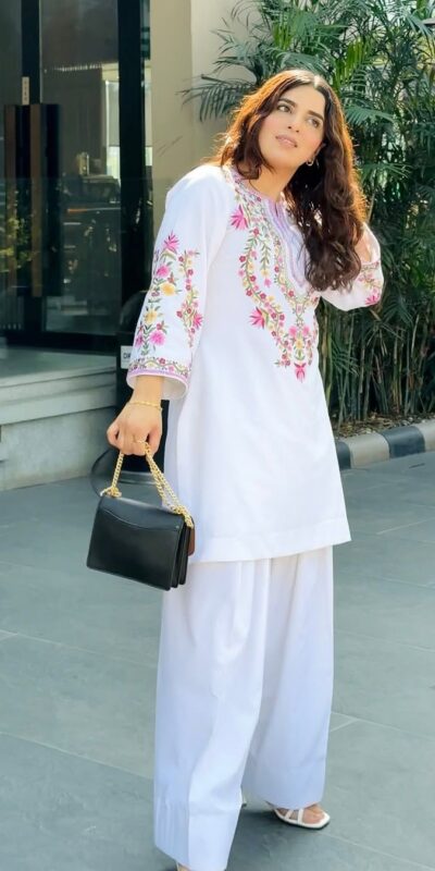 White Natural Crep Silk Embroidery Work Salwar Suit | Jump Suits, Salwar suit, Casual Suits, Creative suits, Designer Suits, Palazzo Suits, Party Wear Suits, Patiala Suits, Straight Suits