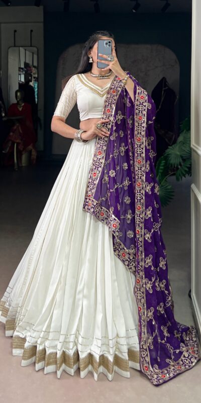 White Rayon Lace Touch Up Lehenga Choli | Lehenga, Bollywood Lehenga, Creative Lehenga, Designer Lehenga, Embroidered Lehenga, Party Wear Lehenga
