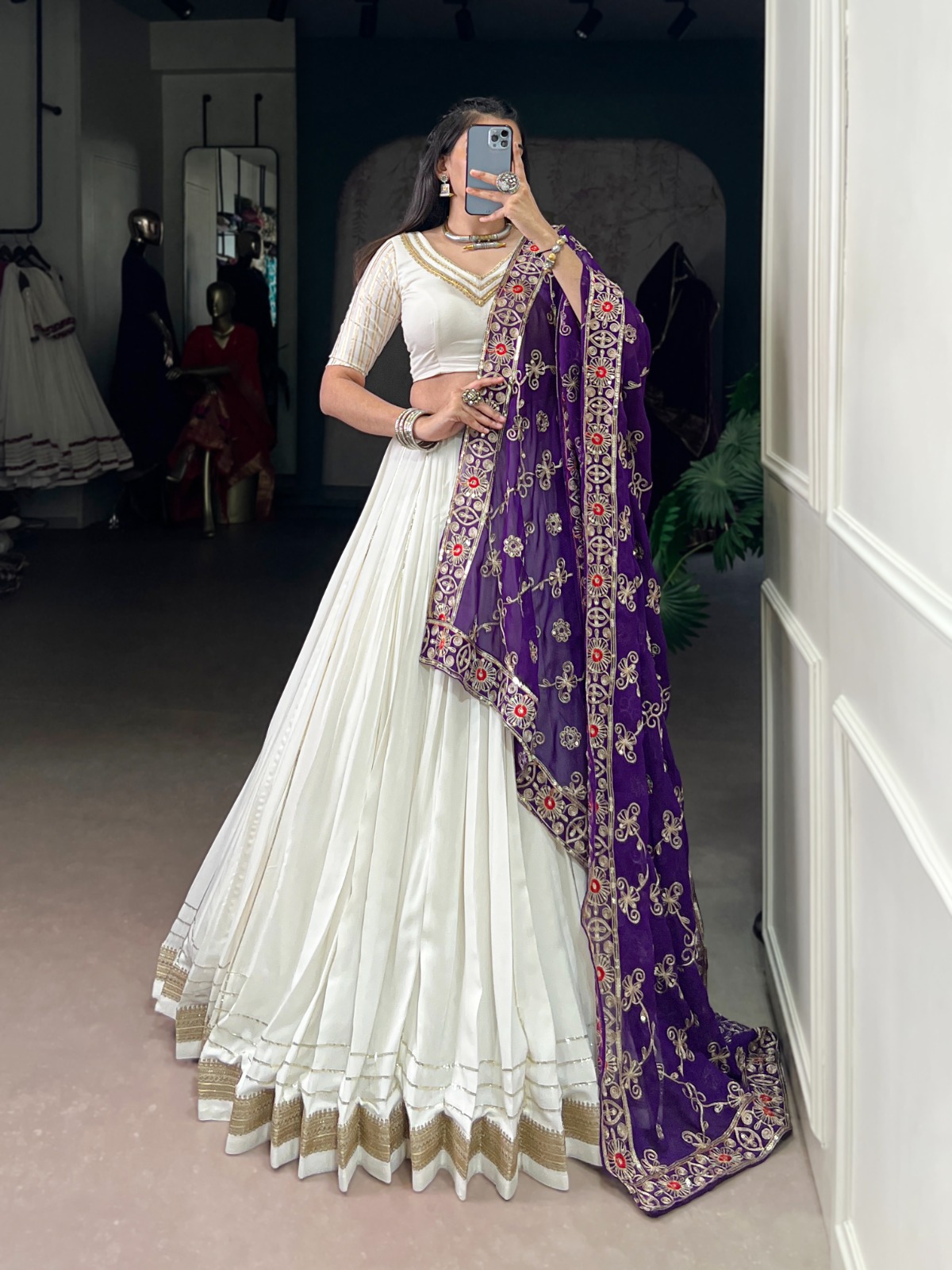 White Rayon Lace Touch Up Lehenga Choli | Lehenga, Bollywood Lehenga, Creative Lehenga, Designer Lehenga, Embroidered Lehenga, Party Wear Lehenga