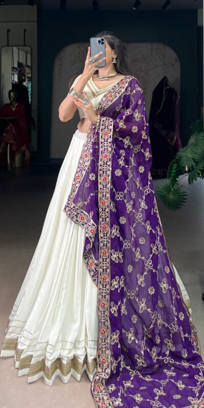 White Rayon Lace Touch Up Lehenga Choli | Lehenga, Bollywood Lehenga, Creative Lehenga, Designer Lehenga, Embroidered Lehenga, Party Wear Lehenga