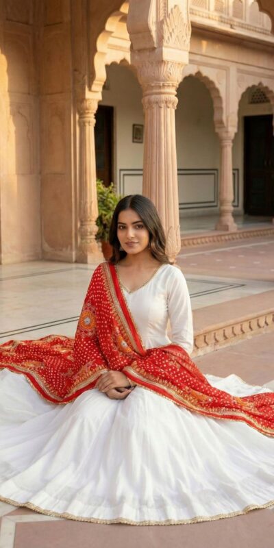 White Roman Silk Digital Print Lace Work Gown | Gowns, Bollywood Gowns, Creative Gowns, Designer Gowns, Embroidered Gowns, Party Wear Gowns