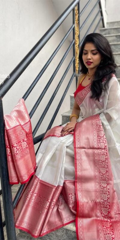 White Soft Lichi Silk Lace Work Lace Border Saree | Sarees, Bollywood Sarees, Creative Sarees, Designer Sarees, Embroidered Sarees, Ethnic Saree, Modern Digital sarees, Party Wear Sarees