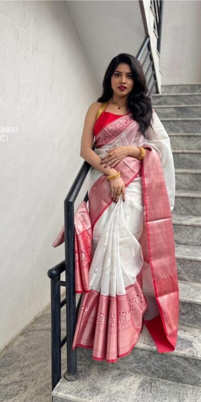 White Soft Lichi Silk Lace Work Lace Border Saree | Sarees, Bollywood Sarees, Creative Sarees, Designer Sarees, Embroidered Sarees, Ethnic Saree, Modern Digital sarees, Party Wear Sarees