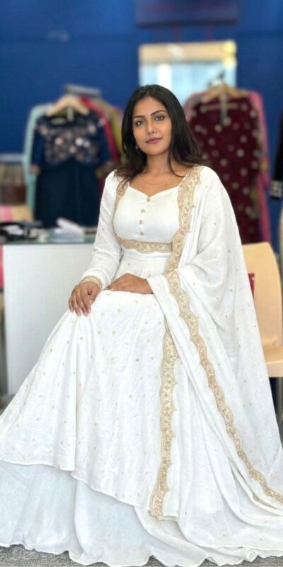 White Vichitra Silk Zari Embroidery Work Salwar Suit | Jump Suits, Salwar suit, Casual Suits, Creative suits, Designer Suits, Palazzo Suits, Party Wear Suits, Patiala Suits, Straight Suits