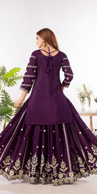 Wine Chinon Silk Embroider Lace Work Salwar Suit | Jump Suits, Salwar suit, Casual Suits, Creative suits, Designer Suits, Palazzo Suits, Party Wear Suits, Patiala Suits, Straight Suits