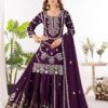 Wine Chinon Silk Embroider Lace Work Salwar Suit | Jump Suits, Salwar suit, Casual Suits, Creative suits, Designer Suits, Palazzo Suits, Party Wear Suits, Patiala Suits, Straight Suits
