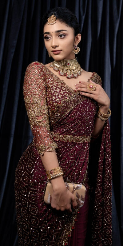 Wine Kasturi Silk Georgette Zari Work Saree | Sarees, Bollywood Sarees, Creative Sarees, Designer Sarees, Embroidered Sarees, Ethnic Saree, Modern Digital sarees, Party Wear Sarees