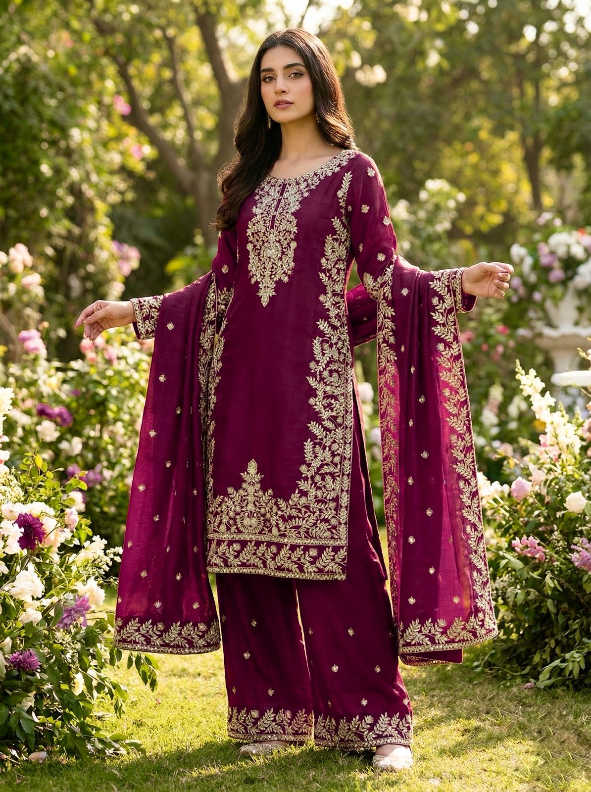 Wine Organza Silk With Sequence Work Salwar Suit | Jump Suits, Salwar suit, Casual Suits, Creative suits, Designer Suits, Palazzo Suits, Party Wear Suits, Patiala Suits, Straight Suits