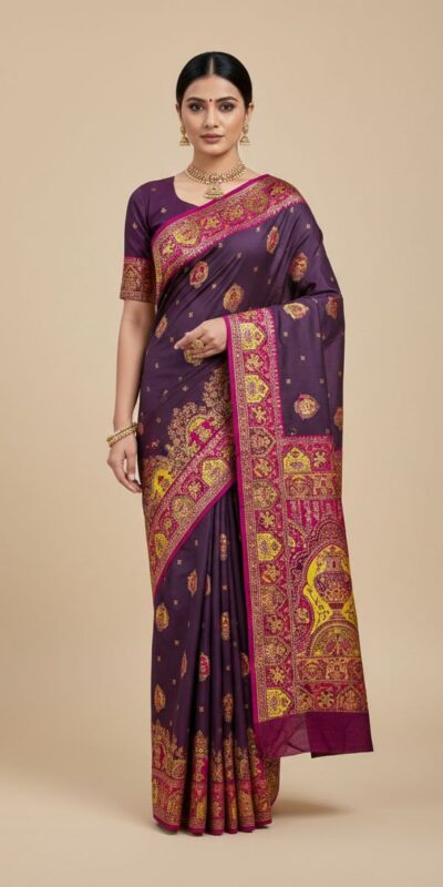 Wine Paithani Silk Border Lace Work Saree | Sarees, Bollywood Sarees, Creative Sarees, Designer Sarees, Embroidered Sarees, Ethnic Saree, Modern Digital sarees, Party Wear Sarees