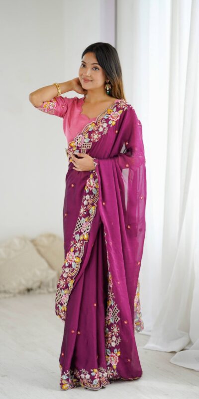 Wine Premium Noha Crush Sequins Work Saree | Sarees, Bollywood Sarees, Creative Sarees, Designer Sarees, Embroidered Sarees, Ethnic Saree, Modern Digital sarees, Party Wear Sarees